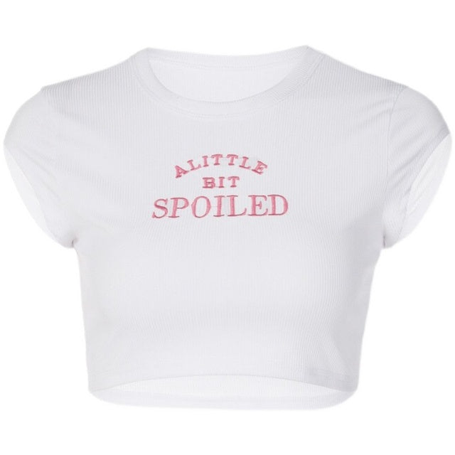 Spoiled Print Crop Top