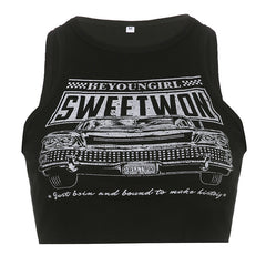 Sweetwon Print Crop Top