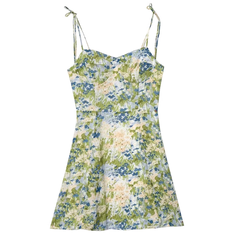 French retro floral dress