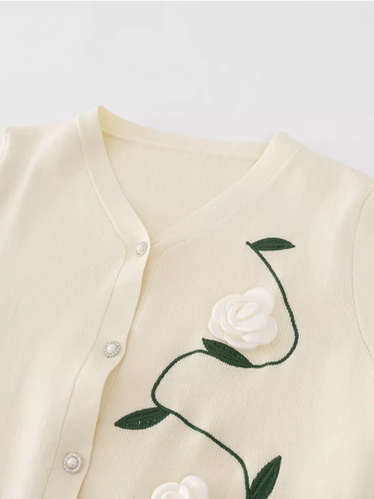 floral embroidered sweater knitted cardigan jacket