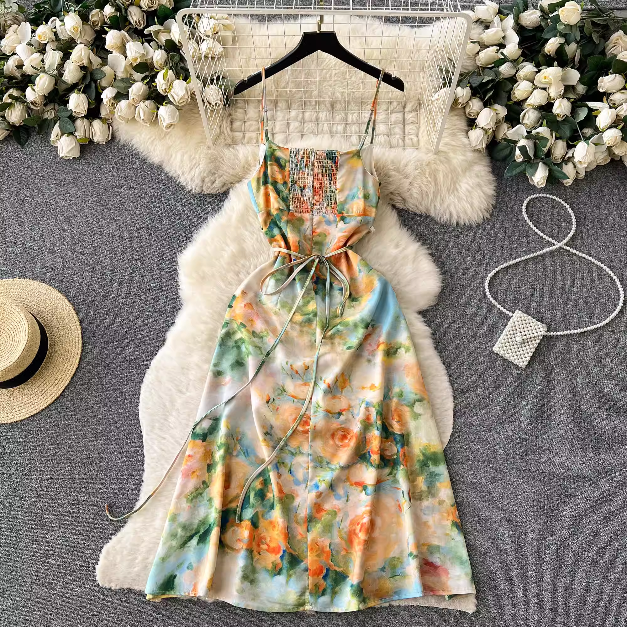 women's printed vacation dress,