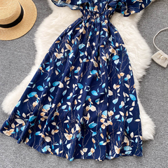 Cute Floral A Line Dress Fashion Dress