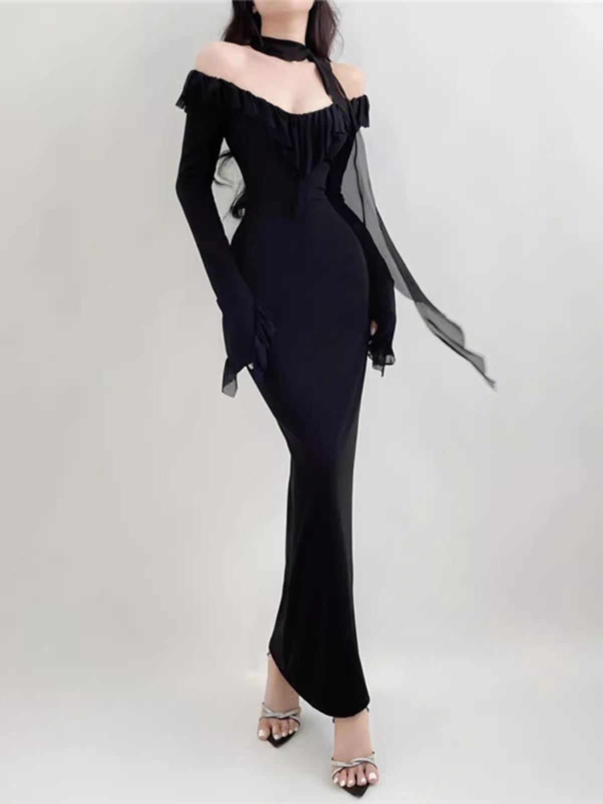 Sexy Black Long Dress