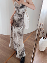 women's autumn method of ink painting suspender dress