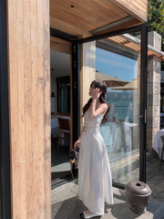 women's summer white strapless dress