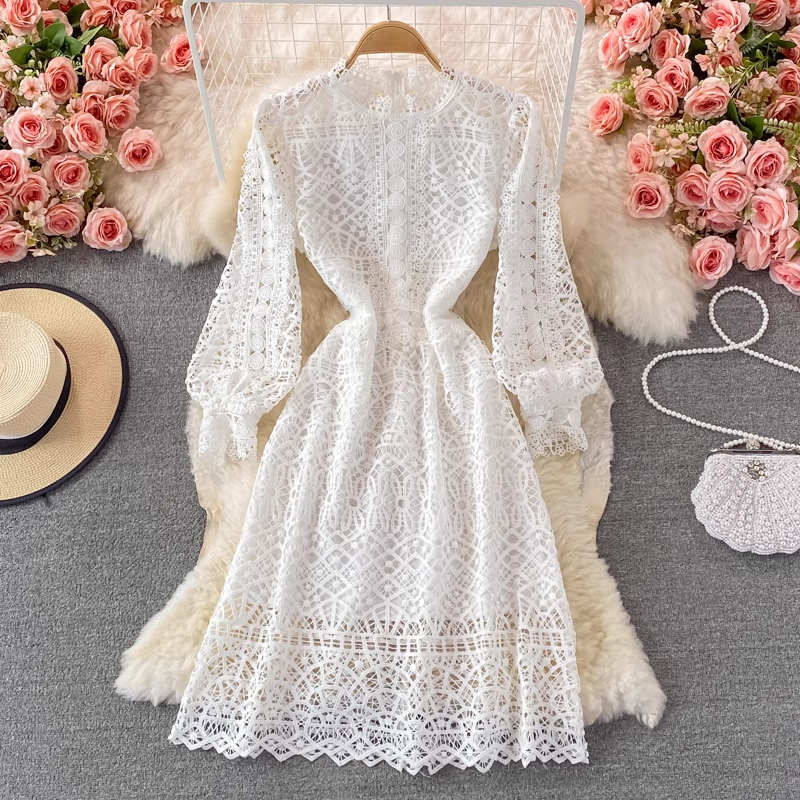 Cutout Lace Dress ,