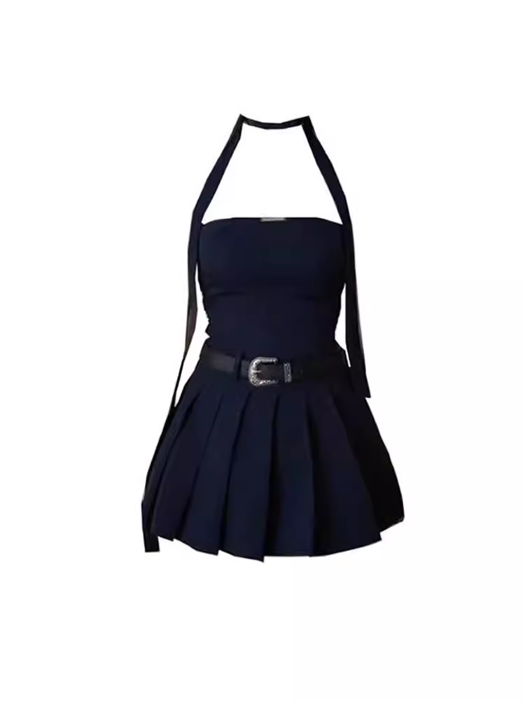 women's summer retro halter dress