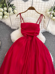 Red Sleeveless Summer Dress