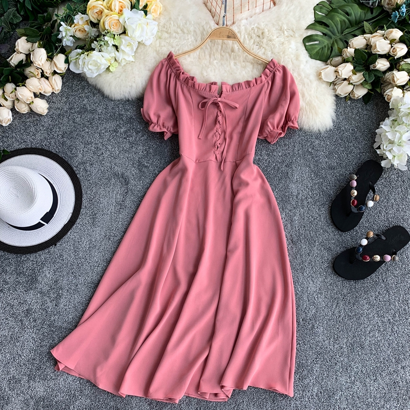 Cute A line short dress fashion dress,