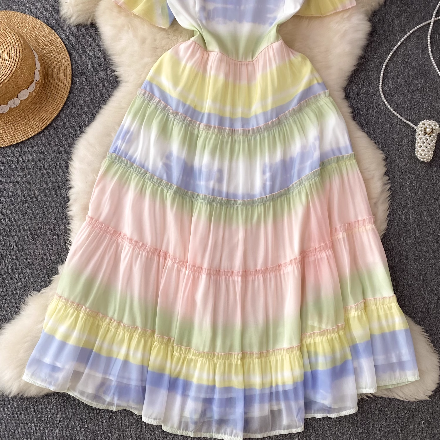 women's summer chiffon dress ,