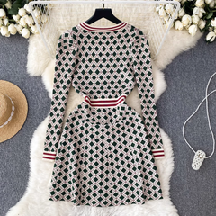 women's autumn and winter long sleeve knitted dress