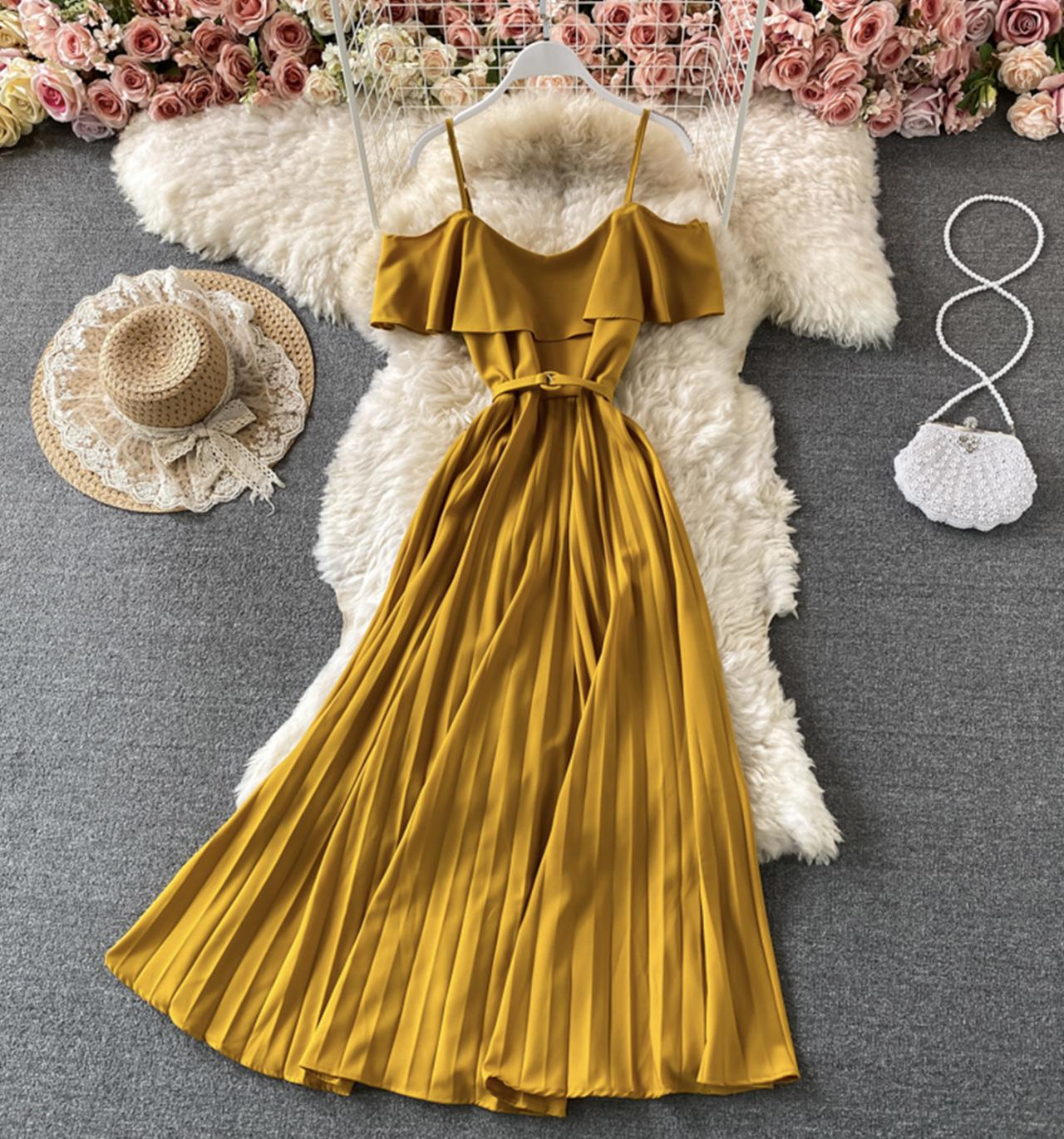 Cute A line dress off shoulder fashion dress maxi dress ,