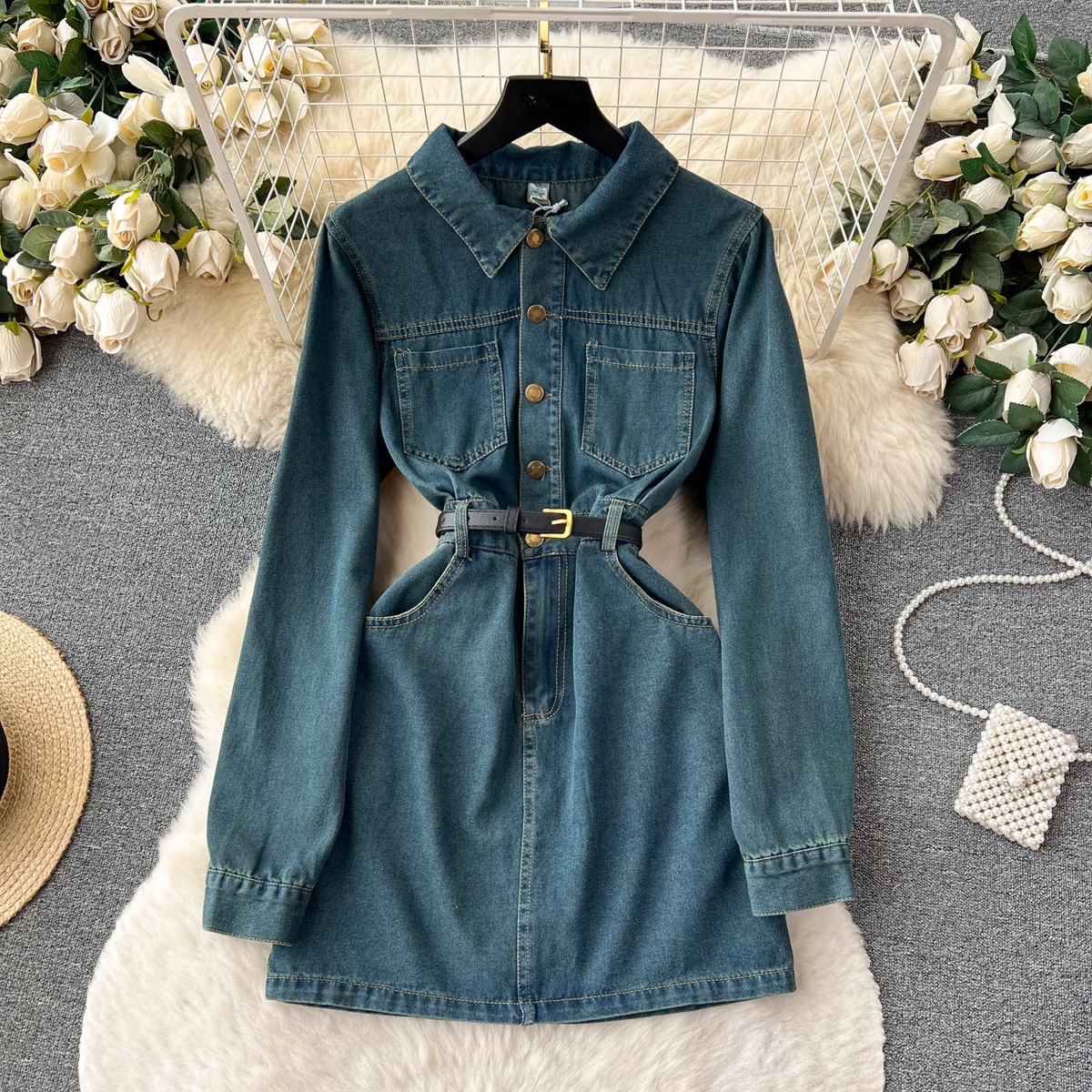 women's autumn denim dress