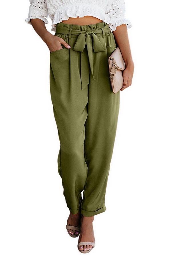 High Waist Bandage Casual Slacks