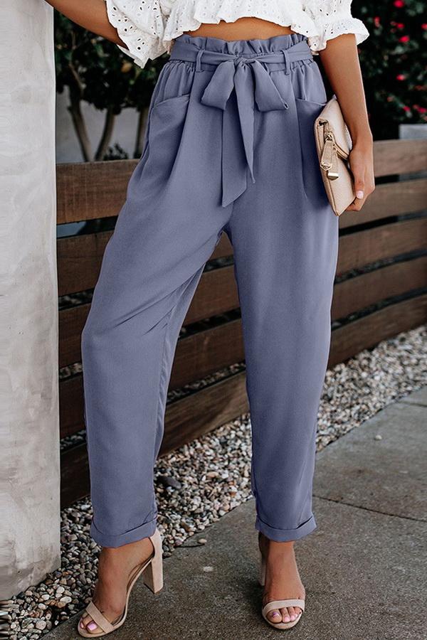 High Waist Bandage Casual Slacks