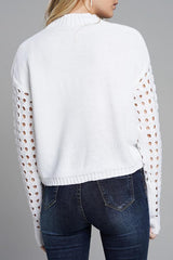 Hollow Out Pompom Knitting Sweater