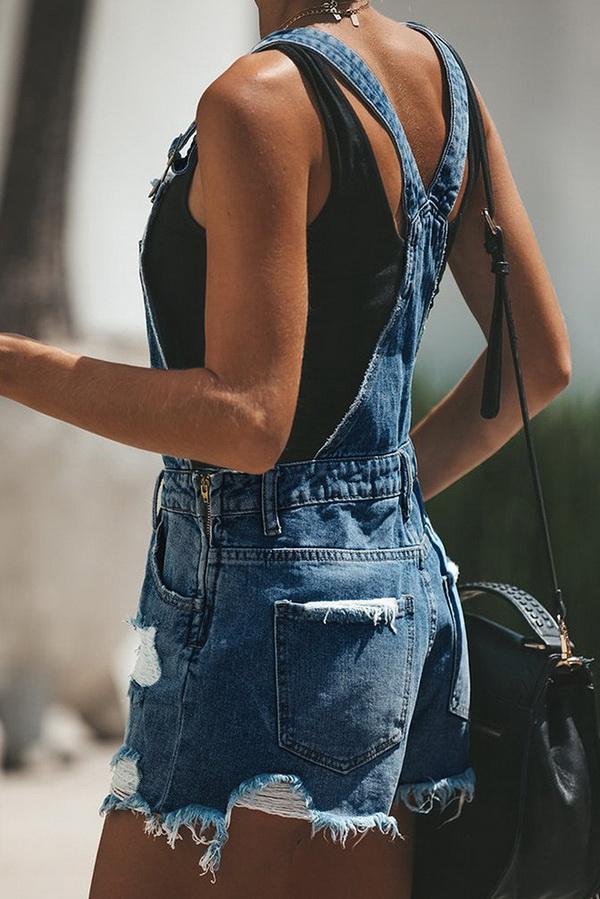 Jeans Loose Slim Sling Jumpsuit