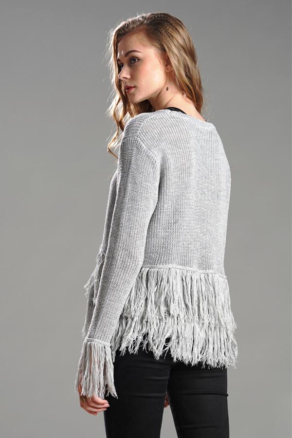 Joyful Tassels Knit Sweater