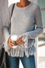 Joyful Tassels Knit Sweater