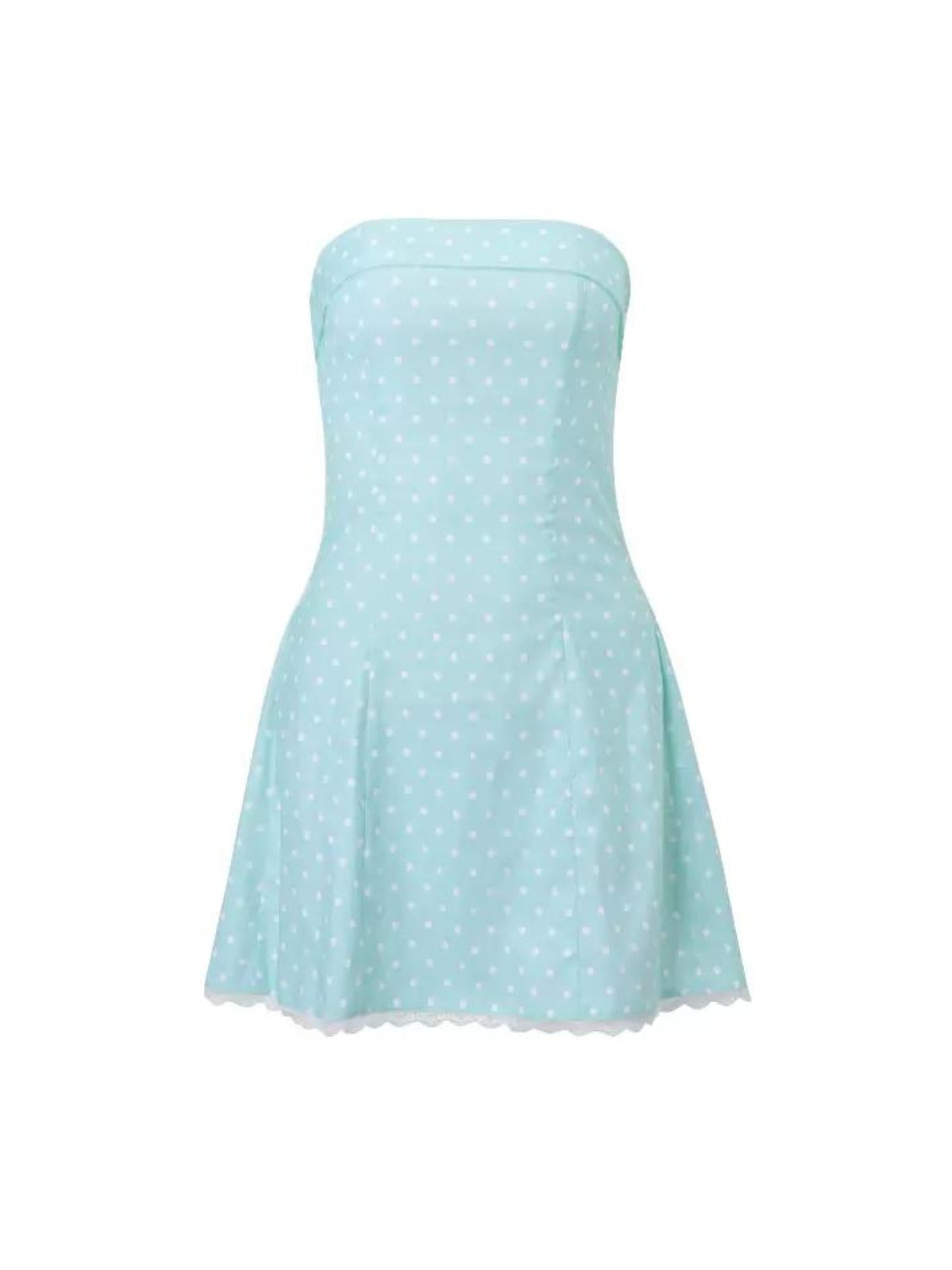 Johnson Polka-Dot Strapless Mini Dress