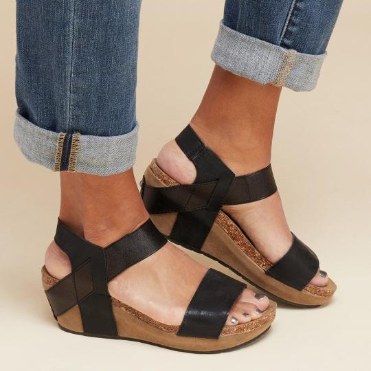 Large Size Summer Med Wedge Comfortable Platform Sandals