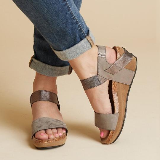 Large Size Summer Med Wedge Comfortable Platform Sandals