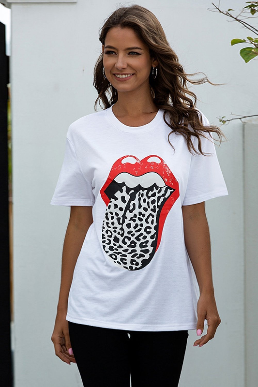 Large Tongue Leopard T-shirt