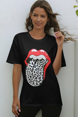 Large Tongue Leopard T-shirt