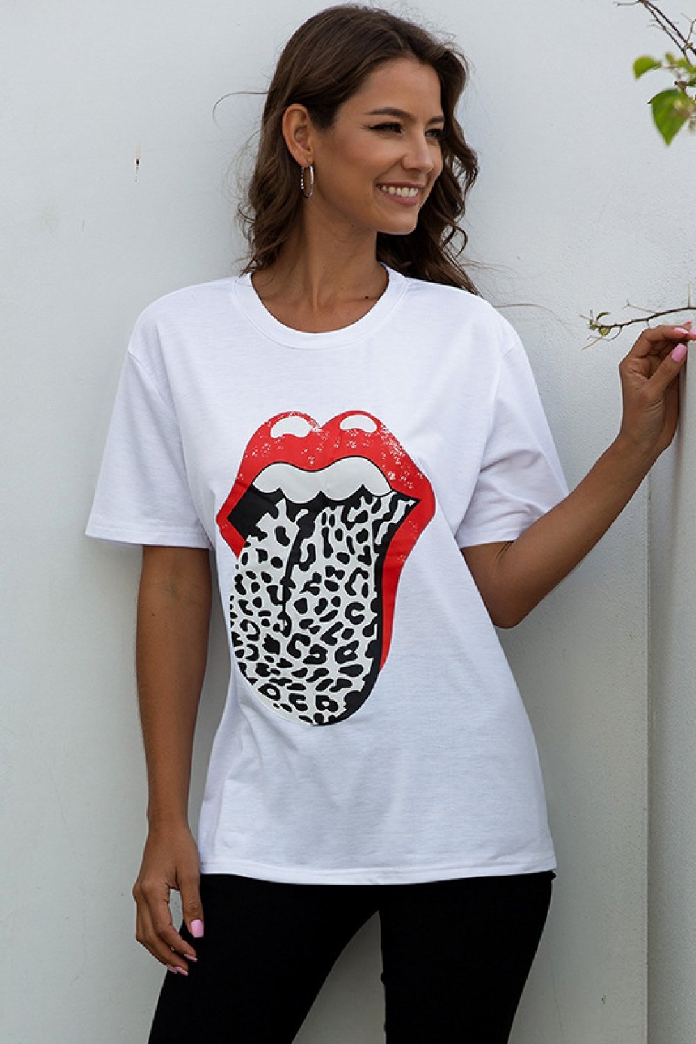 Large Tongue Leopard T-shirt