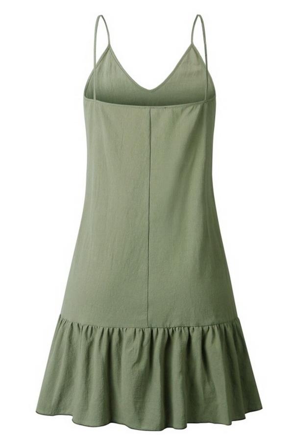 Irregular Round-necked Sleeveless Dress